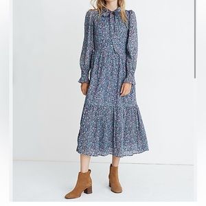 Banjanan XS Floral Midi Dress with 3/4 sleeves